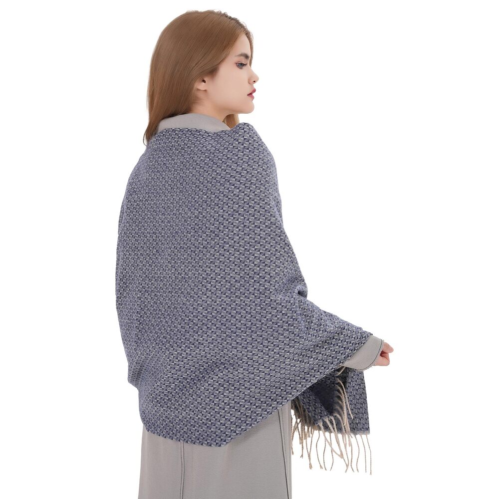8462 Women's Long Plaid Scarf Chunky Oversized Winter Warm Cashmere Shawl